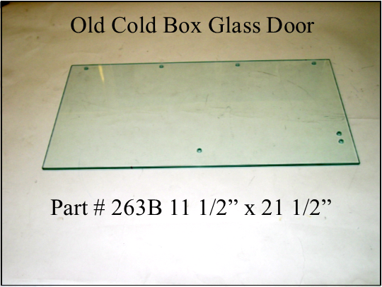 #X 263B  Desplay Refrigerator 11 1/2"x21 1/2" Old Trucks Glass Door