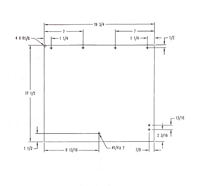 #X 263G  CUSTOM TRUCK OVEN DOOR